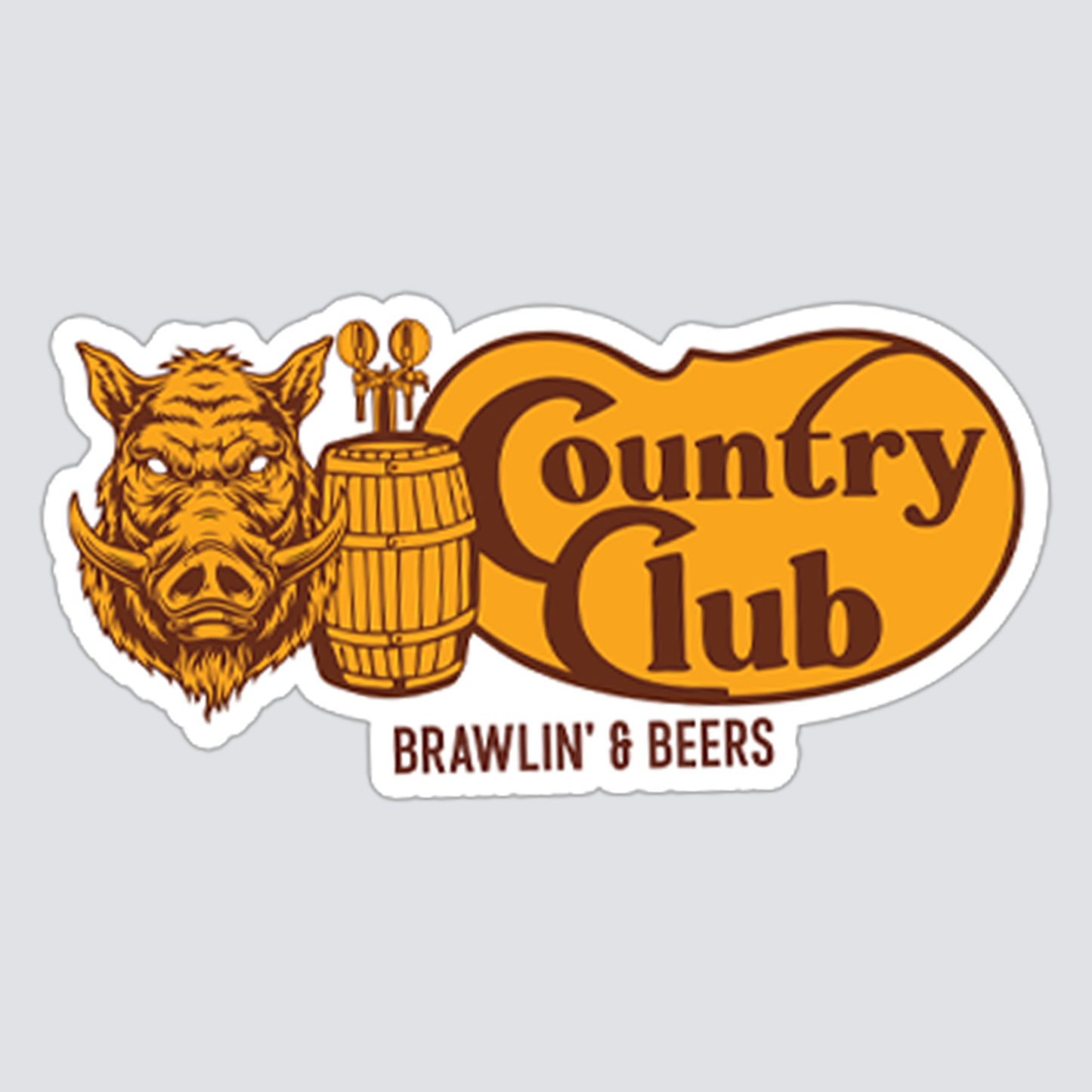 COUNTRY CLUB BARREL STICKER