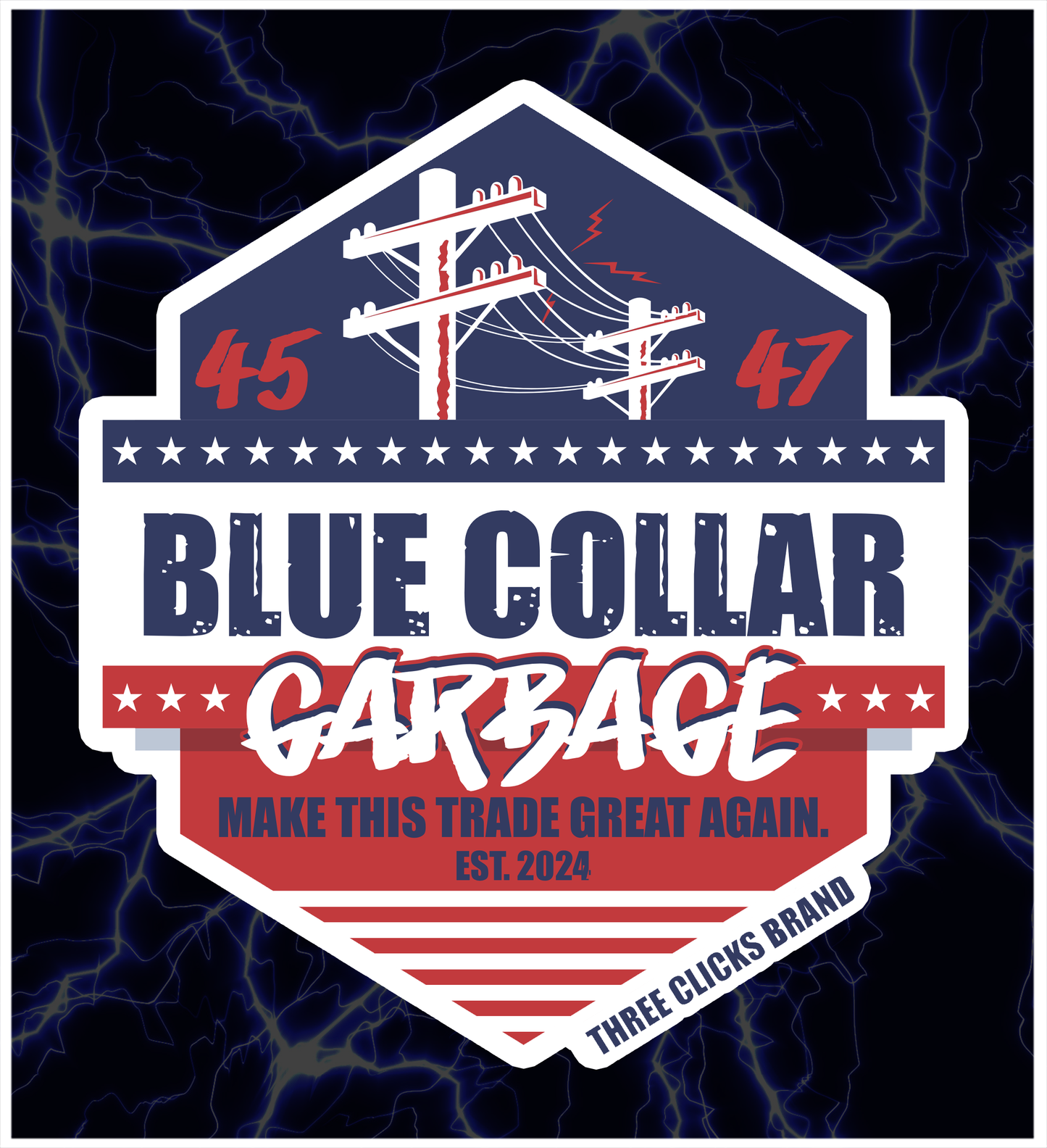 BLUE COLLAR GARBAGE STICKER