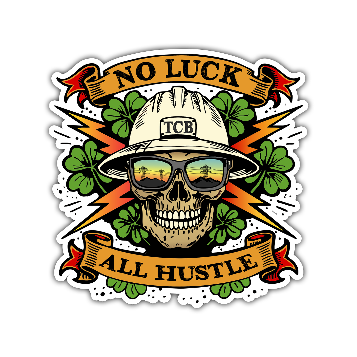 TCB: NO LUCK STICKER