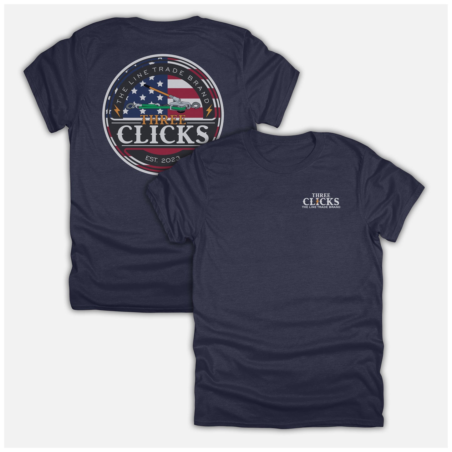 THREE CLICKS USA TEE