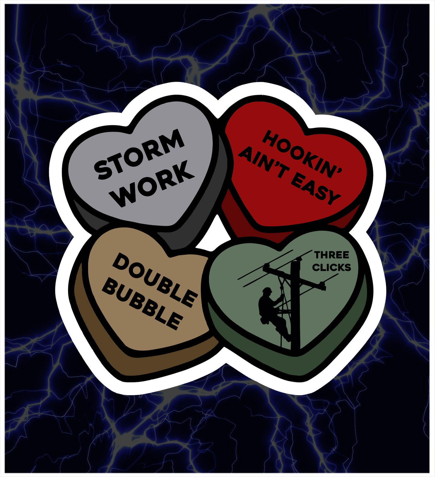 CONVERSATION HEARTS STICKER